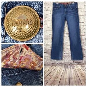 VIGOSS Women Jeans Boot Cut Low Rise Flap Pockets